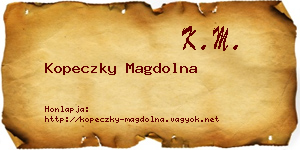 Kopeczky Magdolna névjegykártya